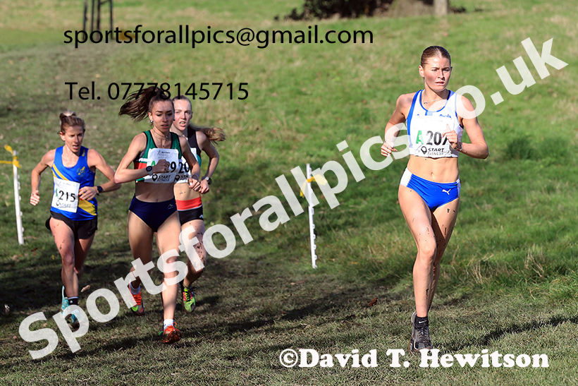 Senior women, 2024 Northern Cross Country Relays, Graves Park, Sheffield.   Photo: David T. Hewitson/Sports for All Pics